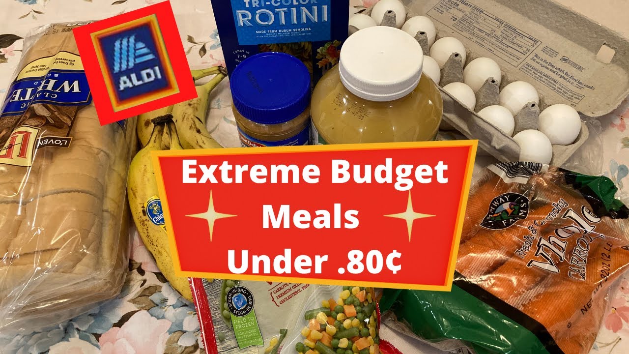 Save Money! Extreme Budget Meals Under .80¢! Mini Aldi Haul!