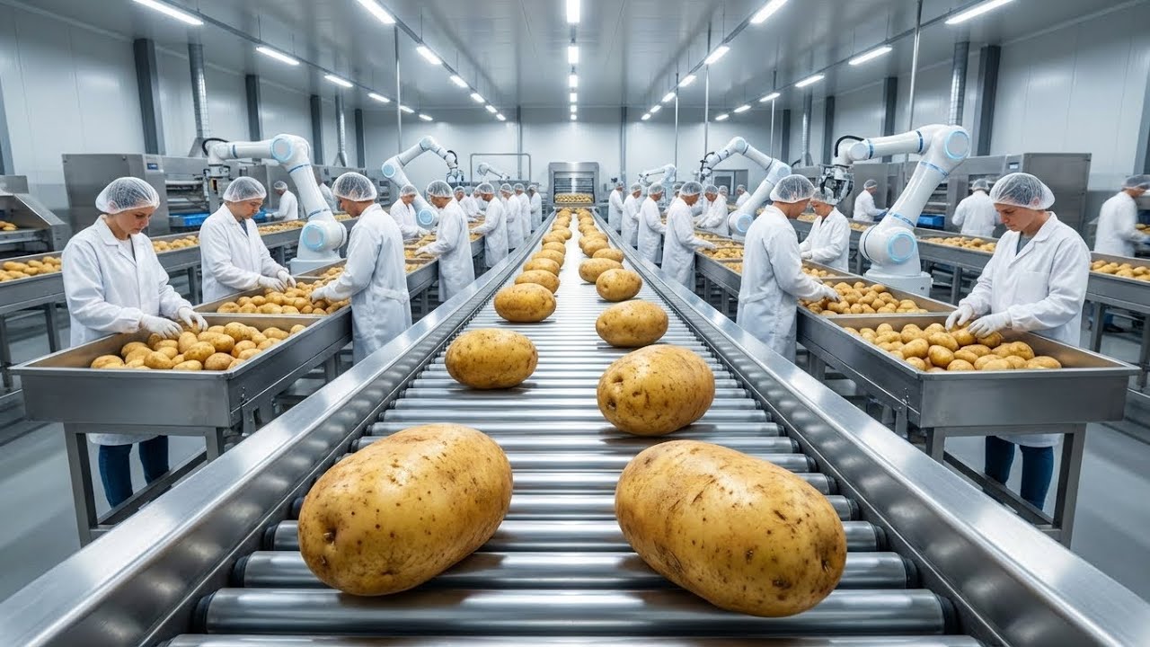 Inside A Modern Potato Chip Factory: From Raw Potatoes To Irresistibly Crispy Snacks (Full Process)