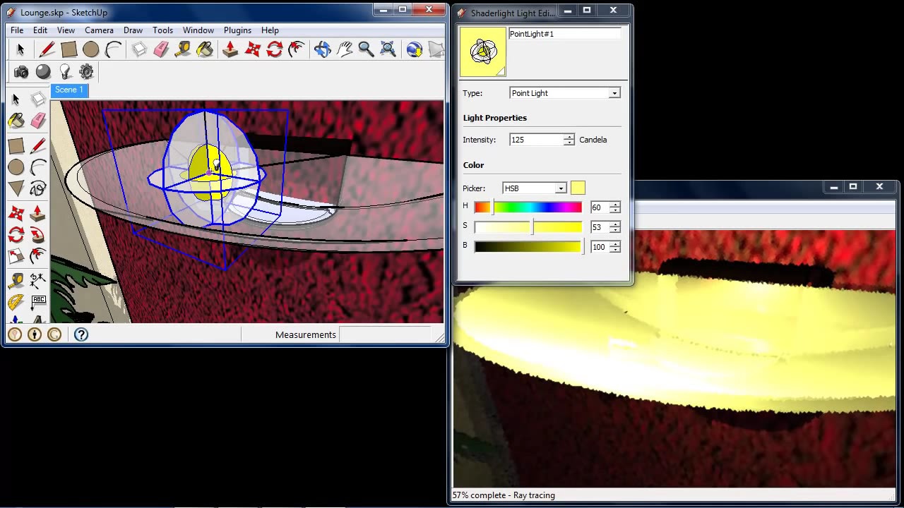 Using the Light Editor in Shaderlight Pro for SketchUp