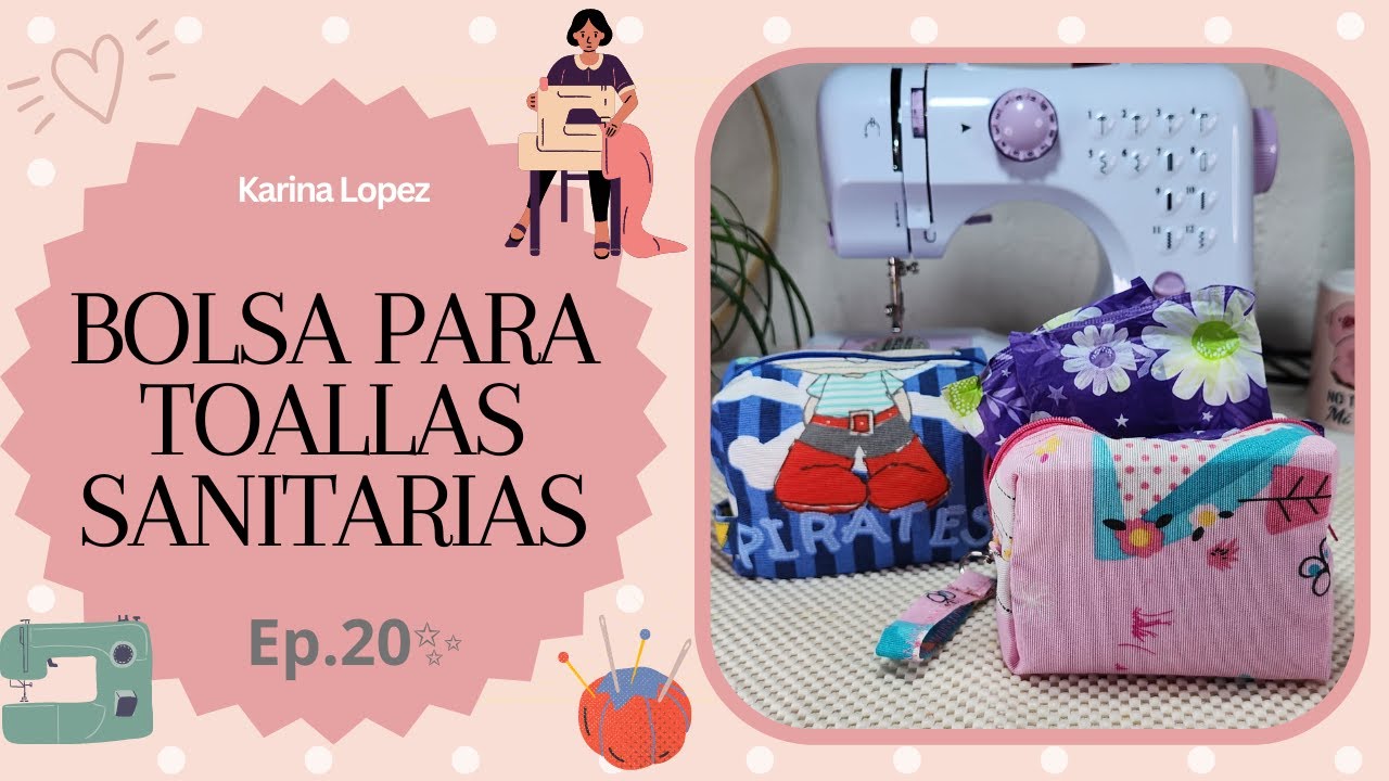 Bolsa para Toallas Sanitarias| Mini Bolsa Multiusos 🚹🚺 MINI MAQUINA de coser | #minimaquinadecoser