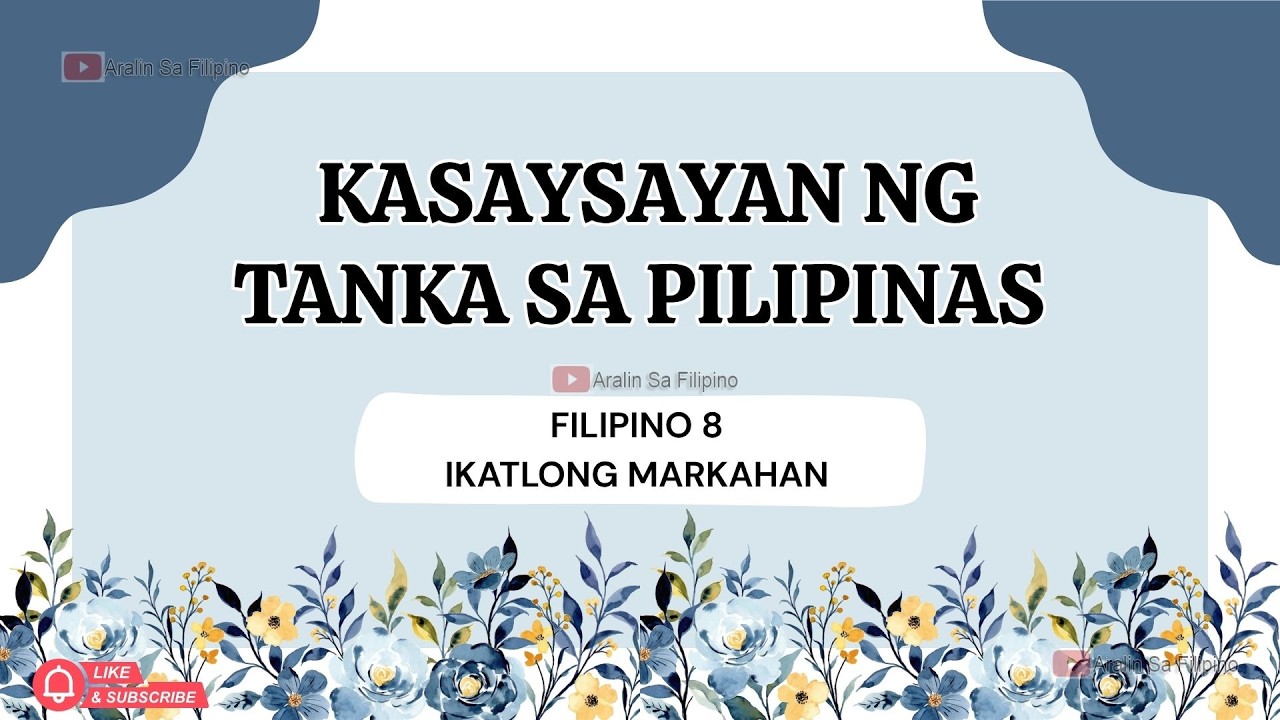 KASAYSAYAN NG TANKA SA PILIPINAS | ARALIN SA FILIPINO 8-3RD GRADING| ARALIN SA FILIPINO