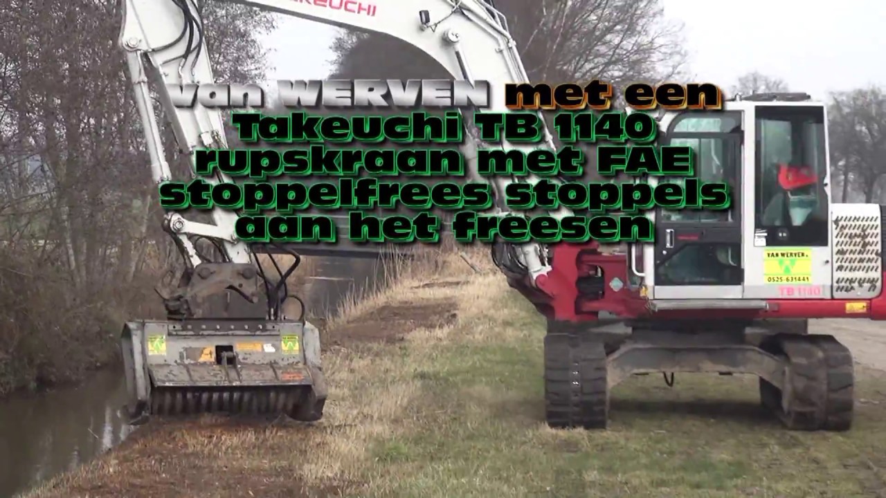 stoppen freesen met rupskraan