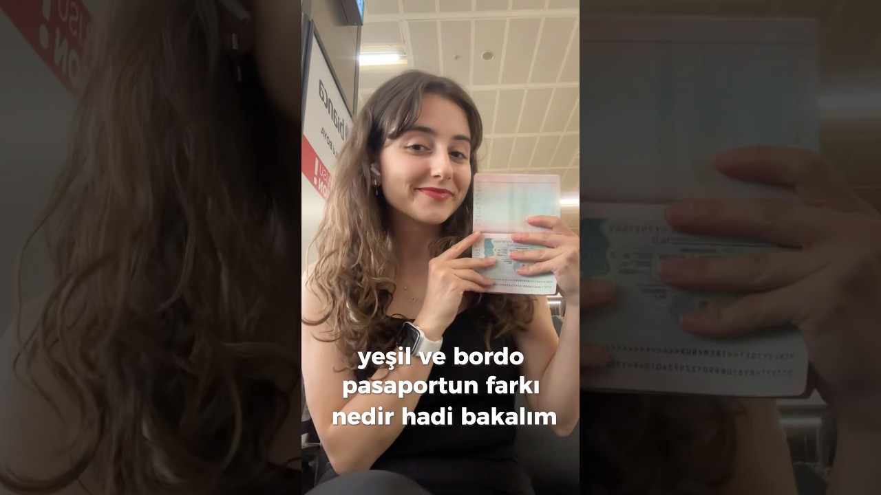 YEŞİL VE BORDO PASAPORTUN FARKLARINA HADİ BERABER BAKALIMM🌸 #pasaport #vizes&uuml;reci #seyahat