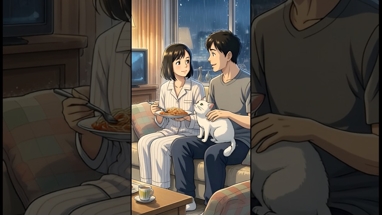 Cooking simple pasta for my boyfriend. #asmr #ghibli #animation #anime #cooking #like #food