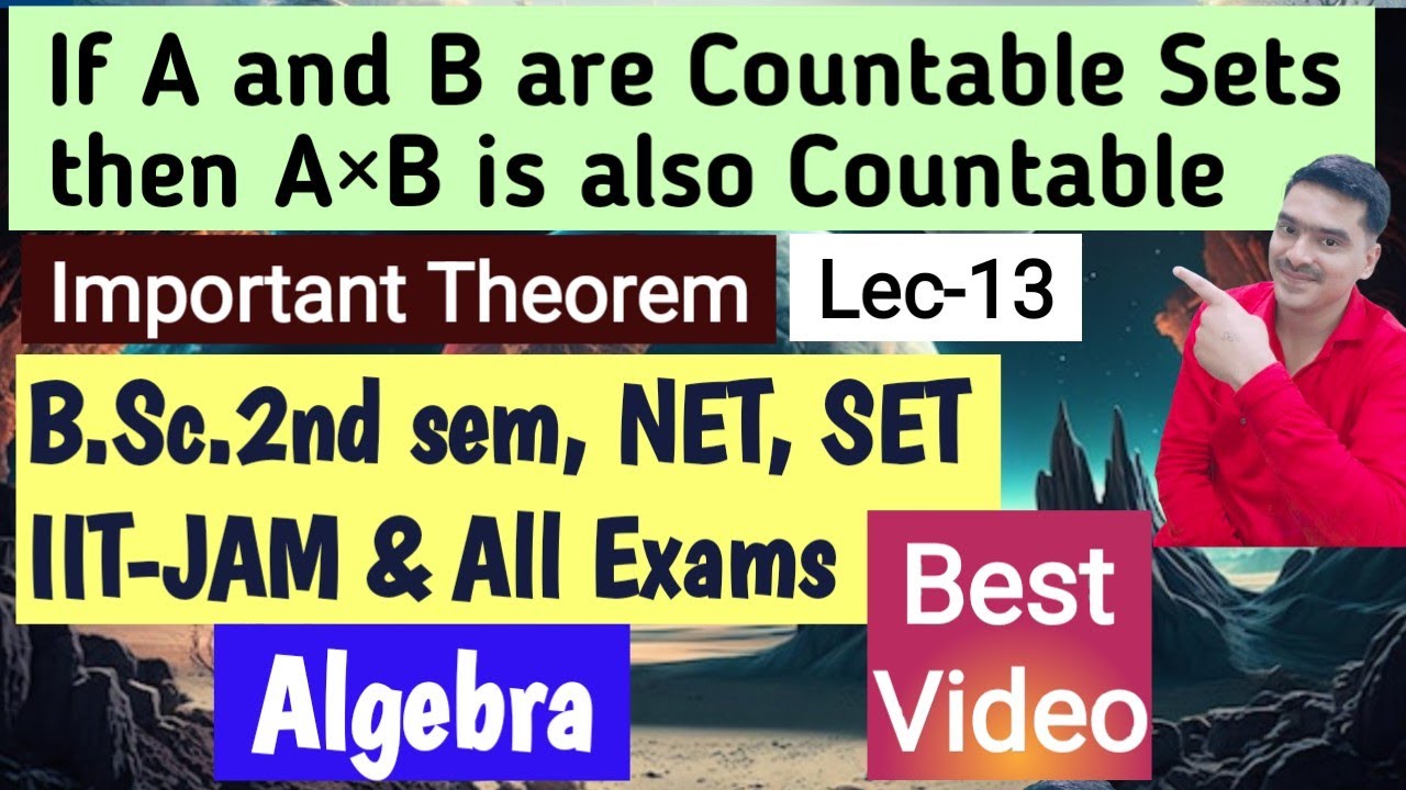 If A and B are Countable Sets than A×B is also Countable (Algebra)(B.Sc.-2nd sem)