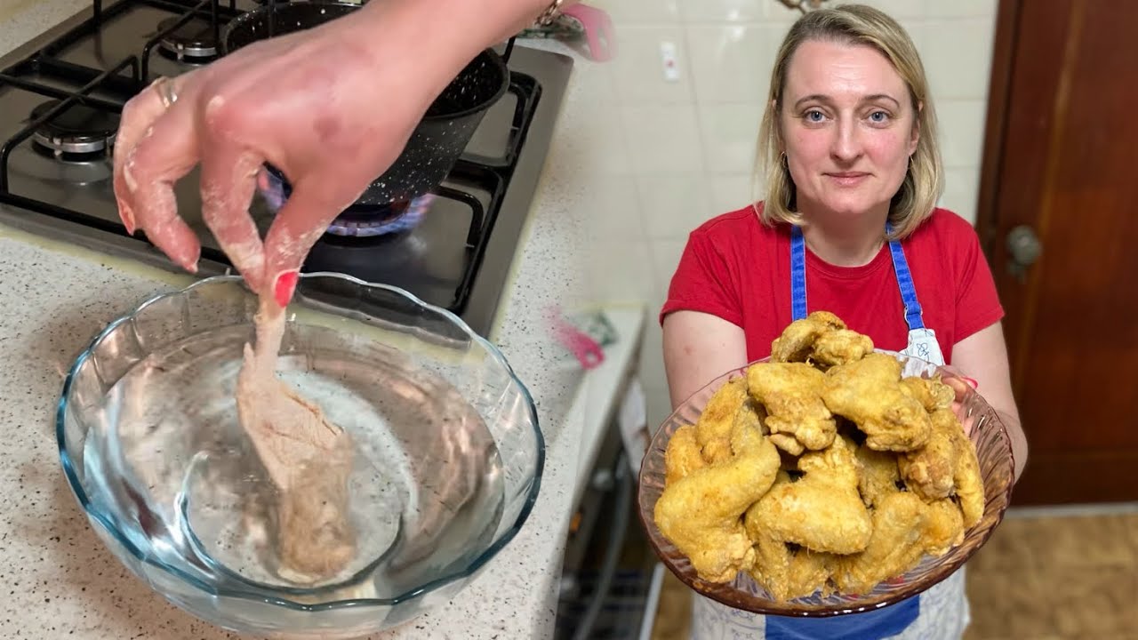 Asas de frango feita na água! Melhor do que a da KFC