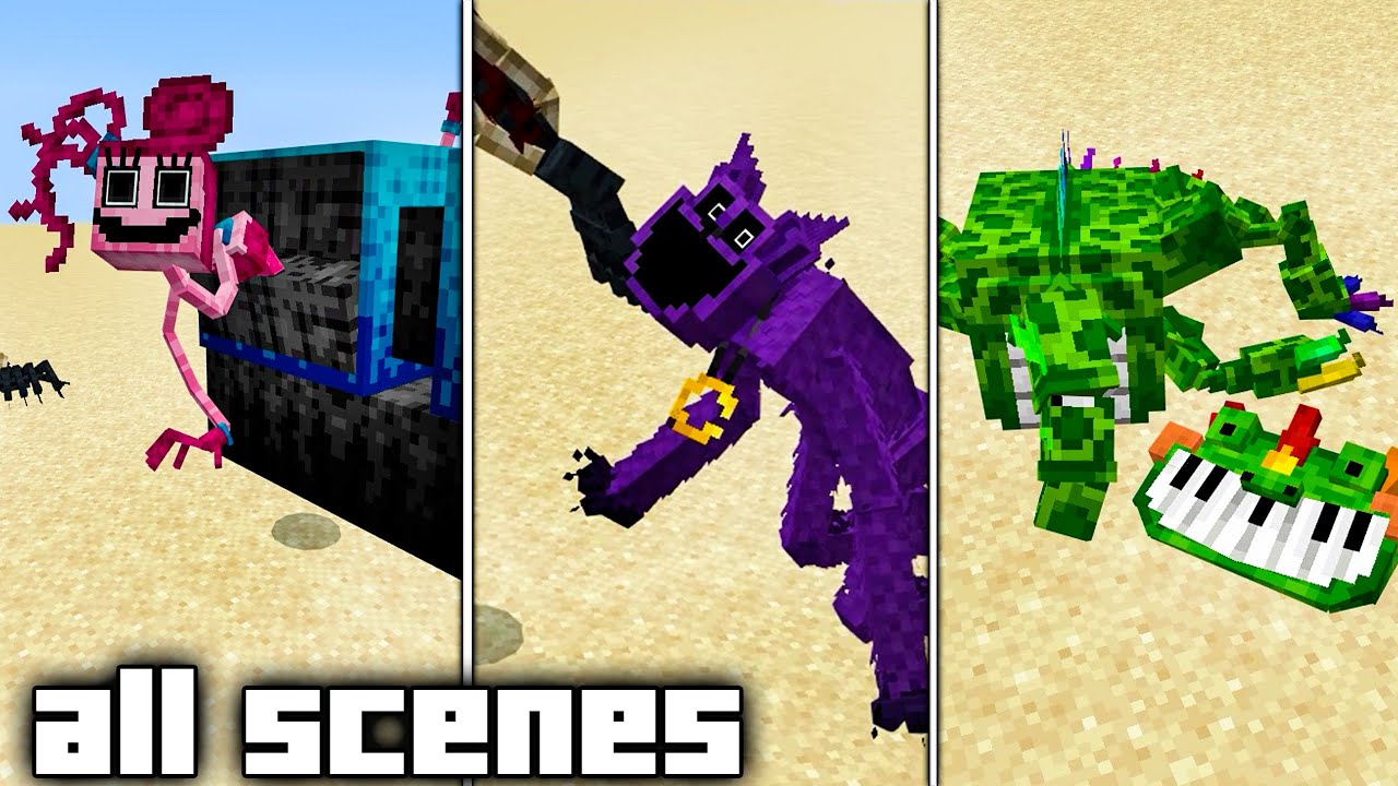 [All Scenes] - Poppy Playtime Chapter 4 - NEW Minecraft Mod