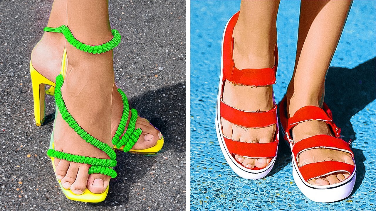 Zrób to sam: Metamorfozy butów 👟👠 Niesamowite triki na buty i stopy