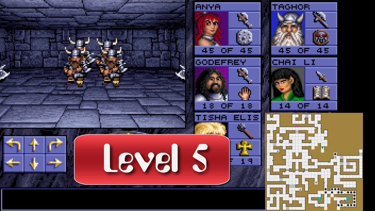 Eye of the Beholder Level 5 Walkthrough - Dwarven Ruins & Camp