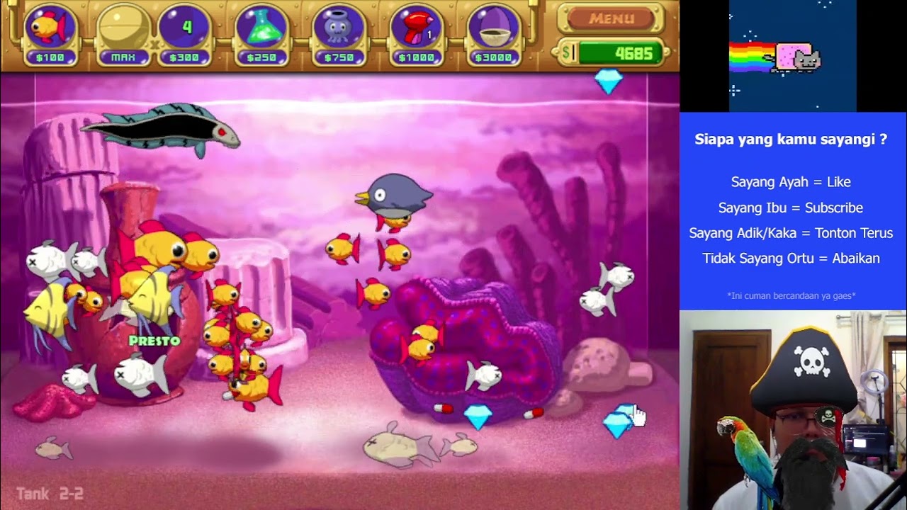 Nostalgia Game Masa Kecil Insaniquarium Deluxe Indonesia - UNLOCK 4 PETS LIMIT!!!
