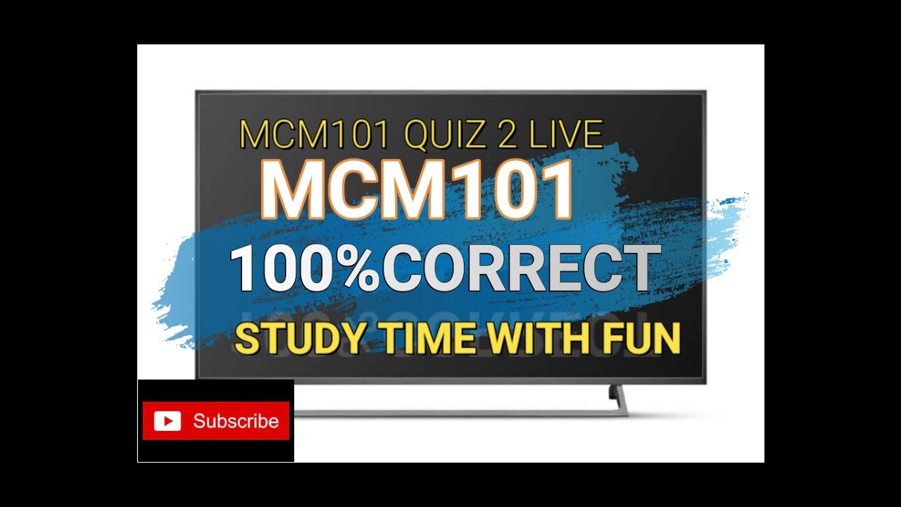 MCM101 QUIZ 2 || #MCM101 LIVE ATTEMPT ||#VUSOLUTION ||#STUDY TIME WITH FUN || #VIRTUAL UNIVERSITY