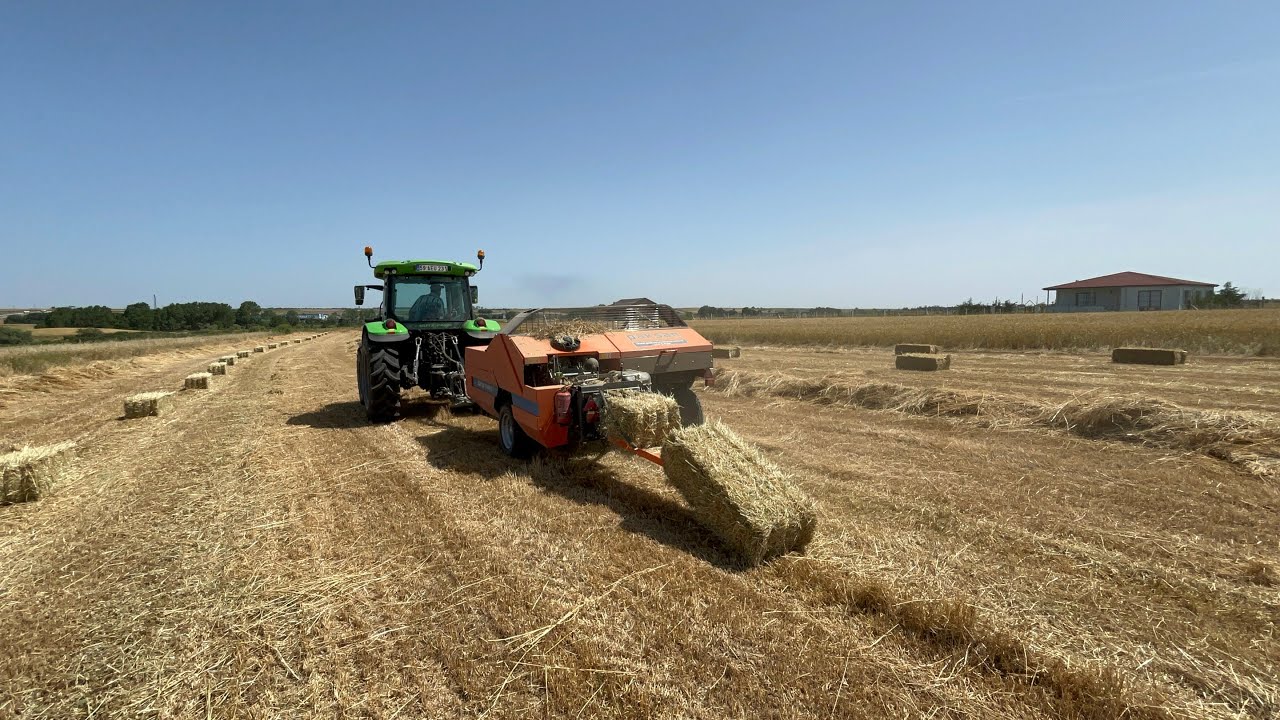 Deutz Fahr 5125 ve Paksan Süper Yunus balya makinesi ile balya yapımı 