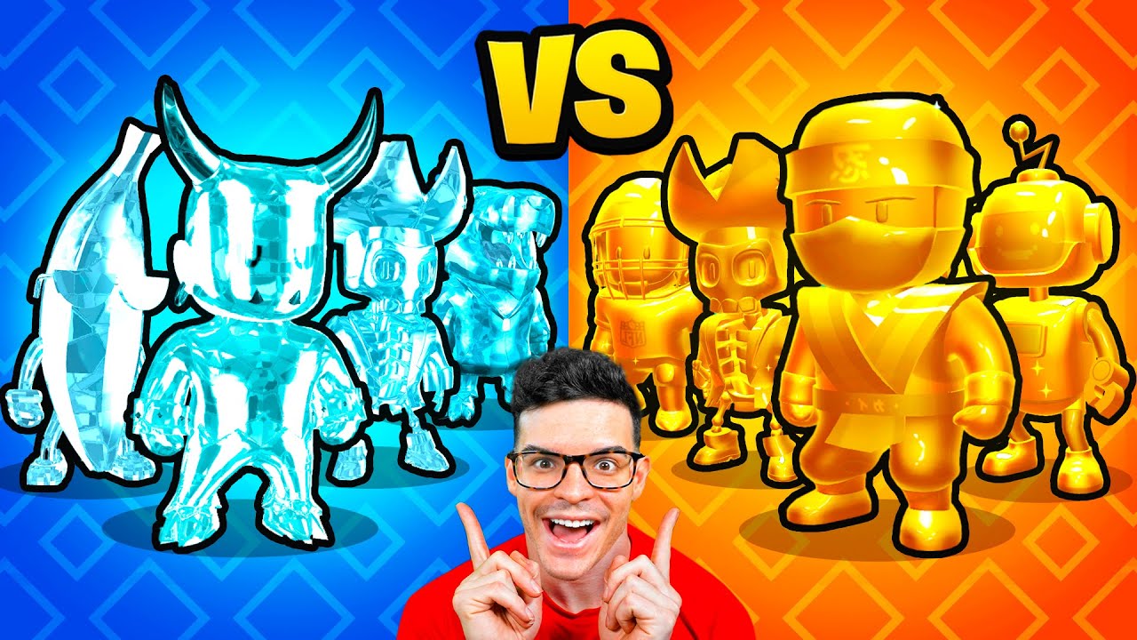 DIAMANTE VS ORO 😱 (Batalla de Skins Stumble Guys)