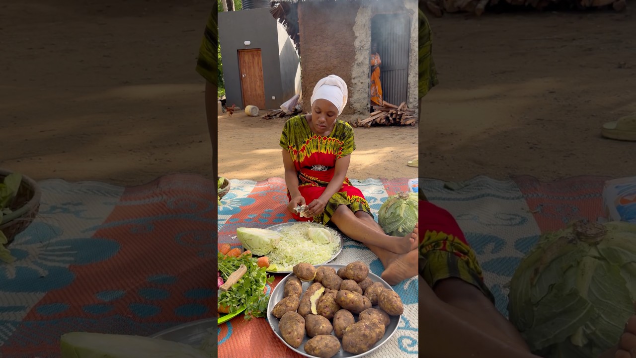 African Mum Preparing Healthy Cabbage for Dinner ❤️🥬 #shorts #shortsfeed #fypシ #food #viral