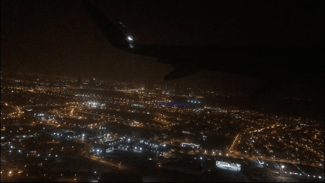 Gulf Air Airbus A320neo Startup, Taxi, and Bright Night Takeoff from Bahrain