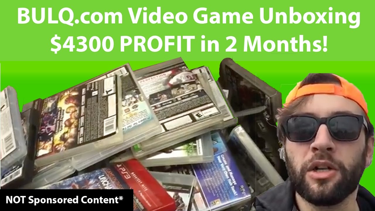 Bulq.com Video Game Unboxing Review HUGE PROFITS (NOT sponsored)