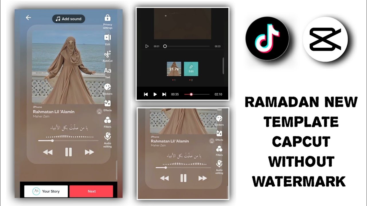 Ramadan new template capcut without watermark, Tiktok islamic trend capcut