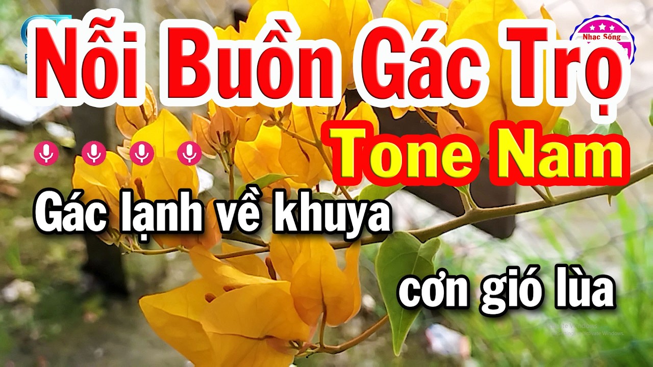 Nỗi Buồn Gác Trọ Karaoke Tone Nam ( Cm ) Nhạc Trữ Tình Dễ Hát Nhất 2026 | Nhạc Sống Cẩm Yến