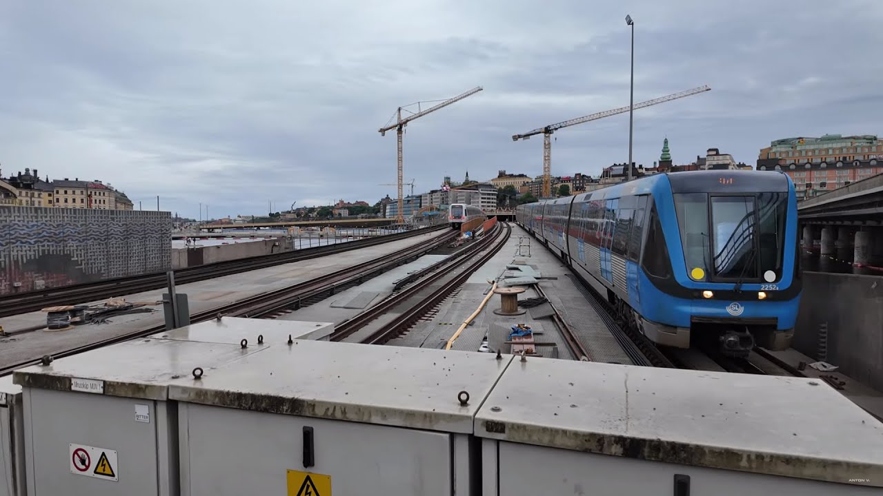 Sweden, Stockholm, 2X subway ride from Gamla stan to Rådhuset
