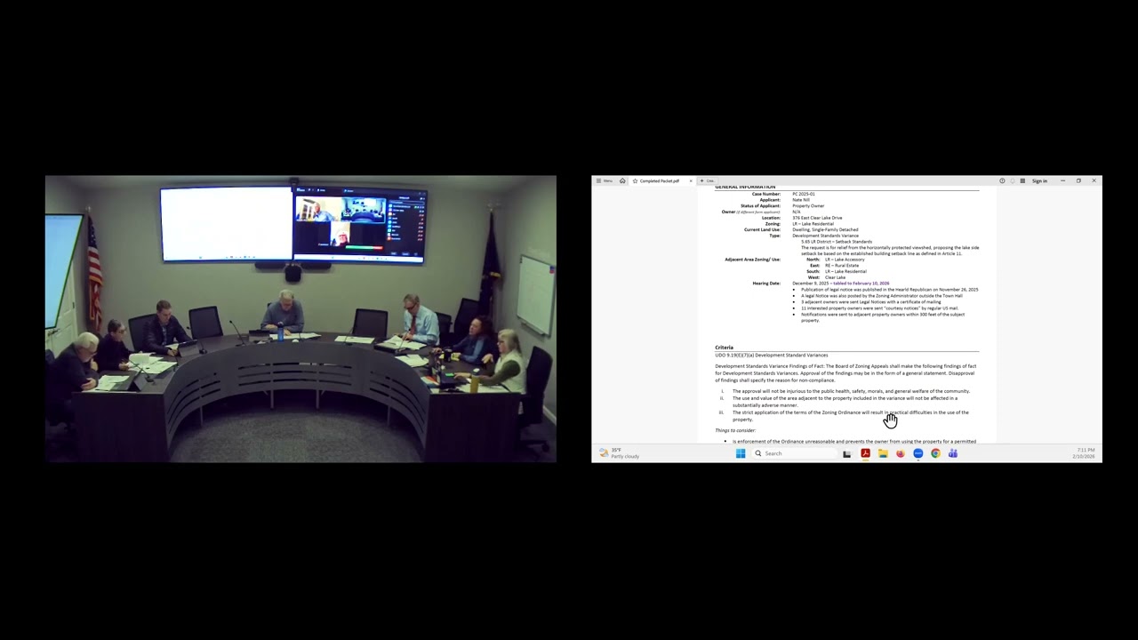 02.10.2026 Board of Zoning Meeting