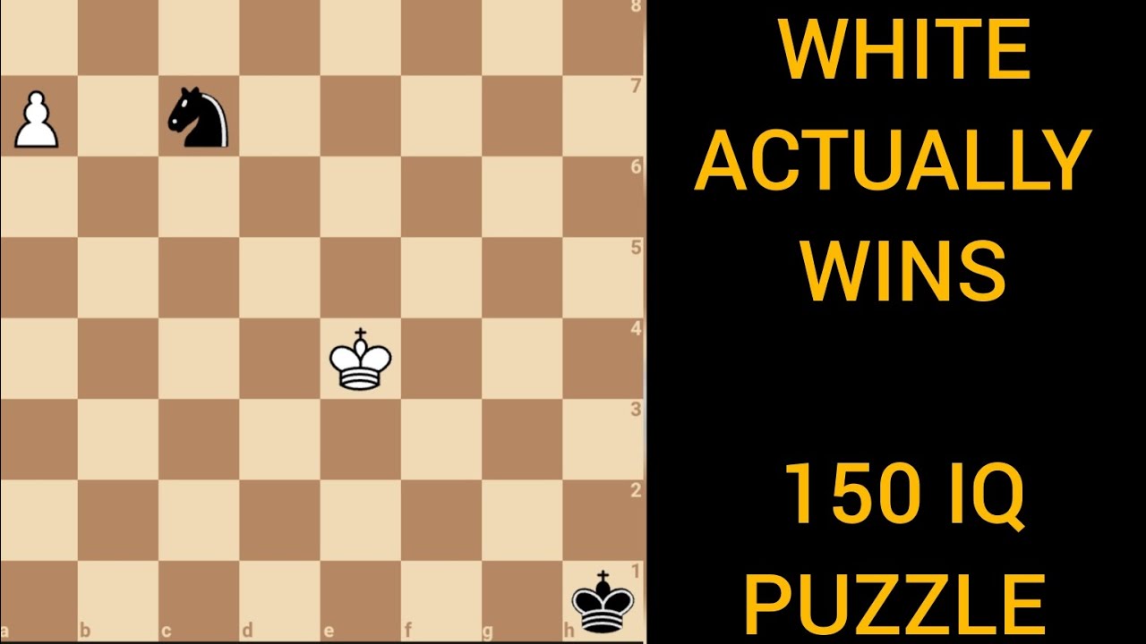 WHITE ACTUALLY WINS, Tricky chess endgame puzzle. 