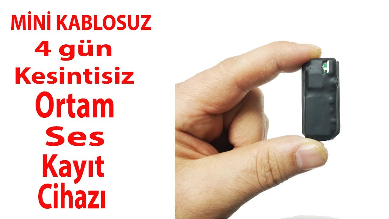 4 gün mini kablosuz casus ses kayıt cihazı
