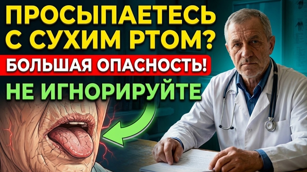 Если вы ПРОСЫПАЕТЕСЬ с СУХОСТЬЮ ВО РТУ и НА ГУБАХ — ОРГАНИЗМ ПОДАЁТ ОПАСНЫЙ СИГНАЛ (ВРАЧ ОБЪЯСНЯЕТ)
