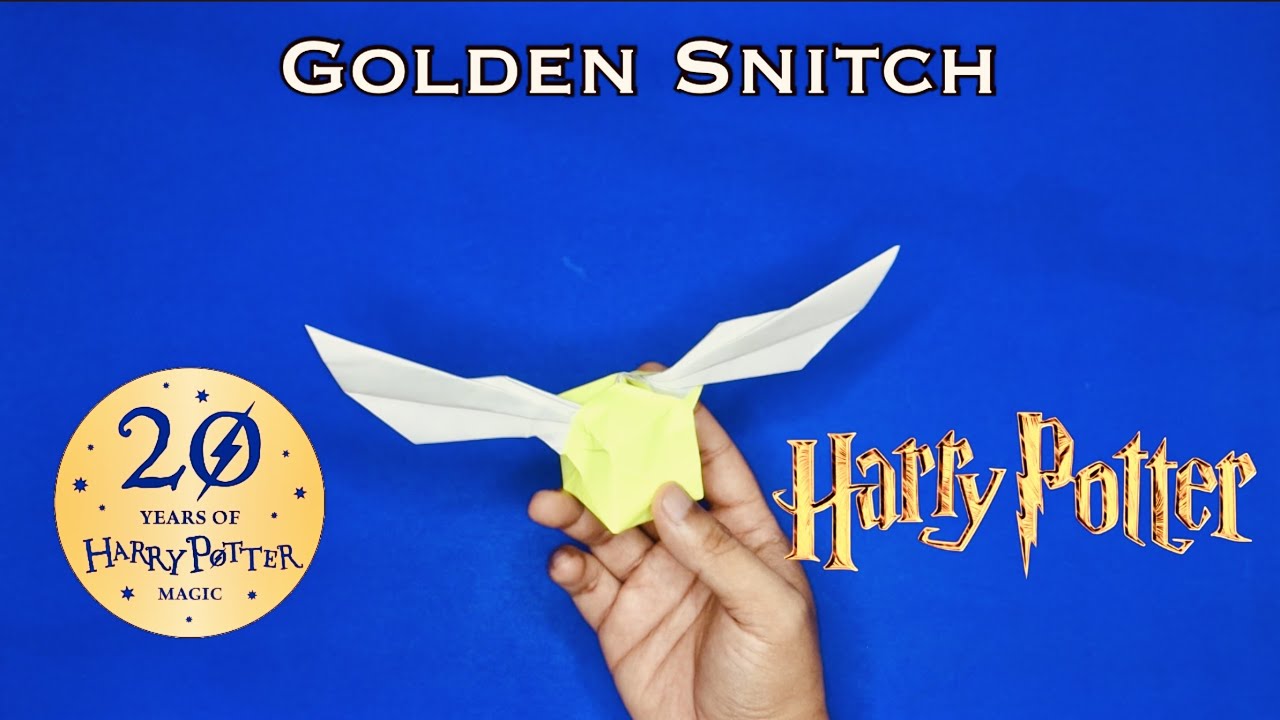 How to make origami Golden Snitch Harry Potter tutorial