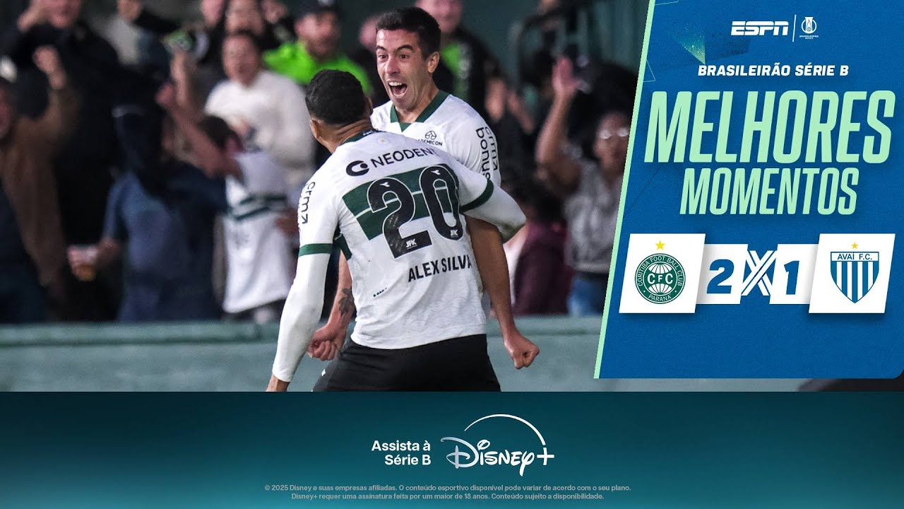 CORITIBA vence AVAÍ por 2 a 1 em jogo que teve GOL no FINAL, GOL de FALTA e VAR; VEJA