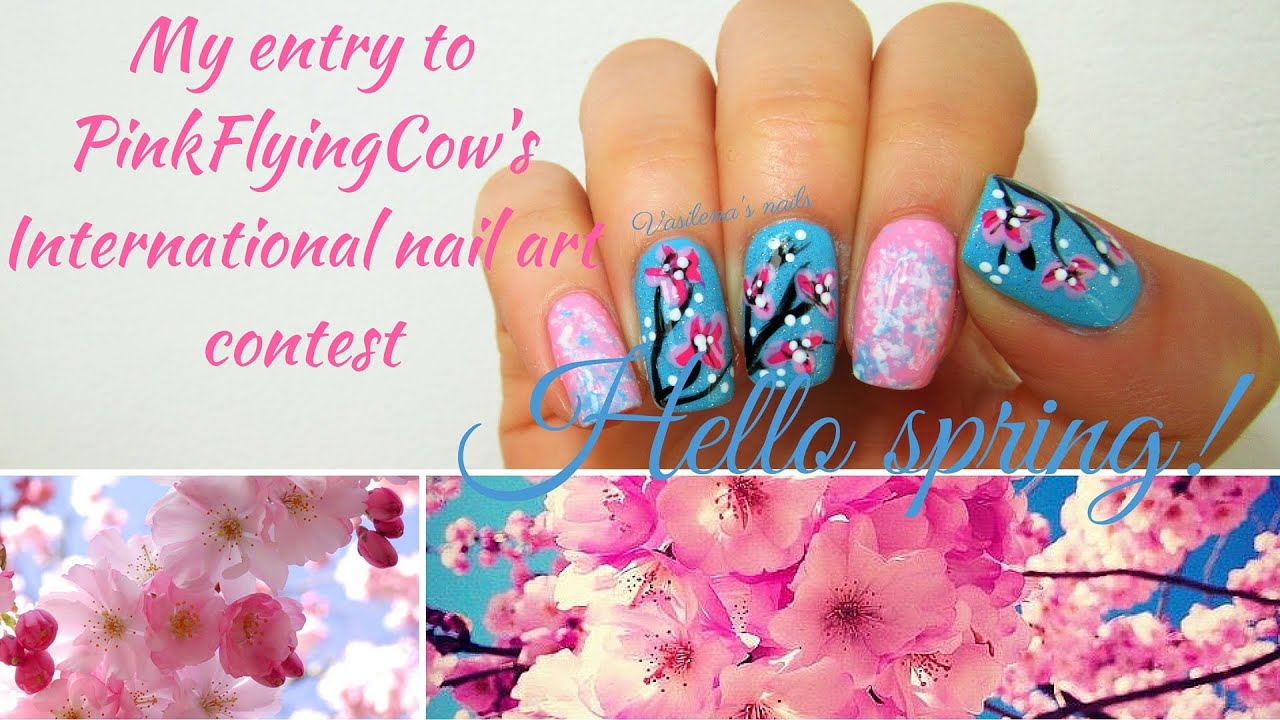 Красив пролетен маникюр// Beautiful floral nail art