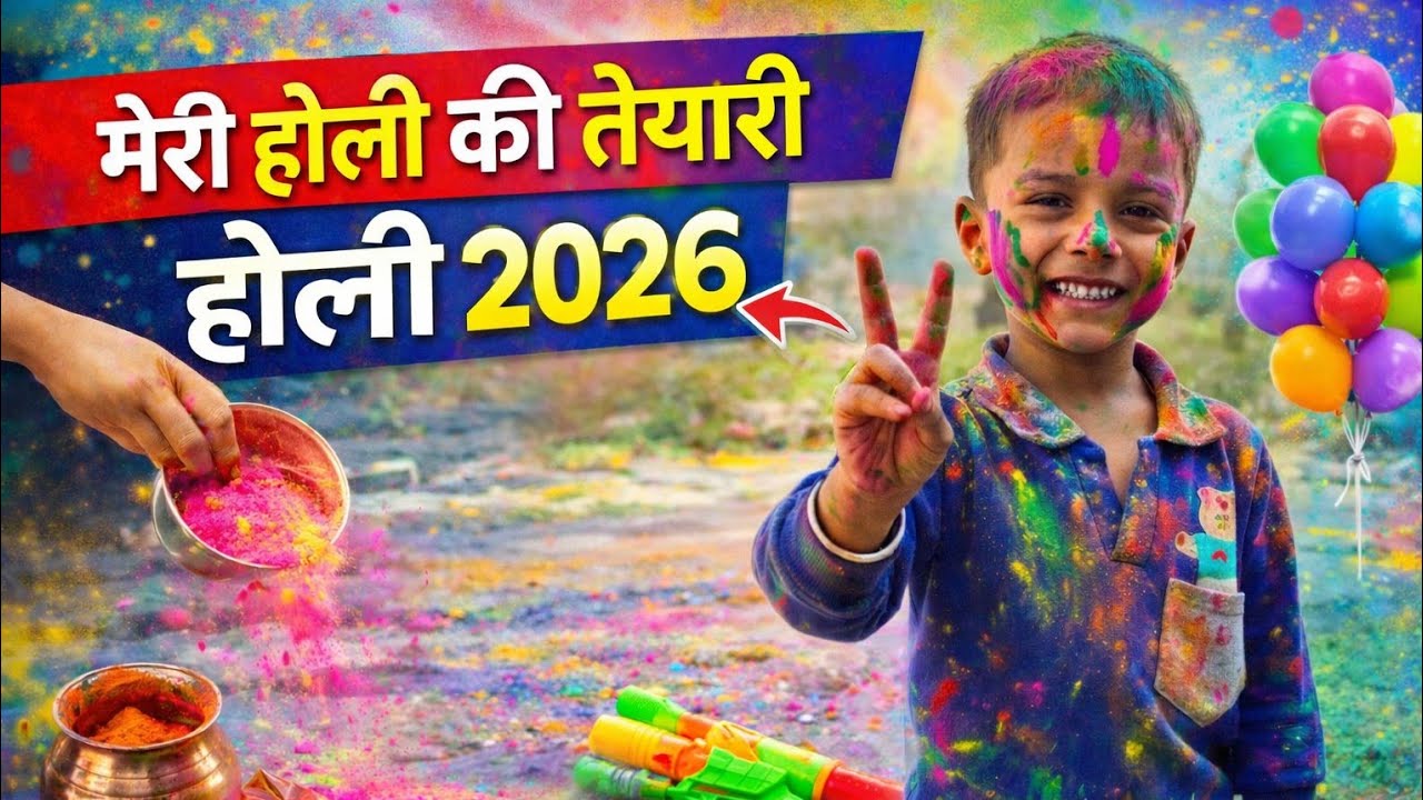 युवी ने की होली की तैयारी.. देखिये full vlog...#kidsvlog #vlog#holi 