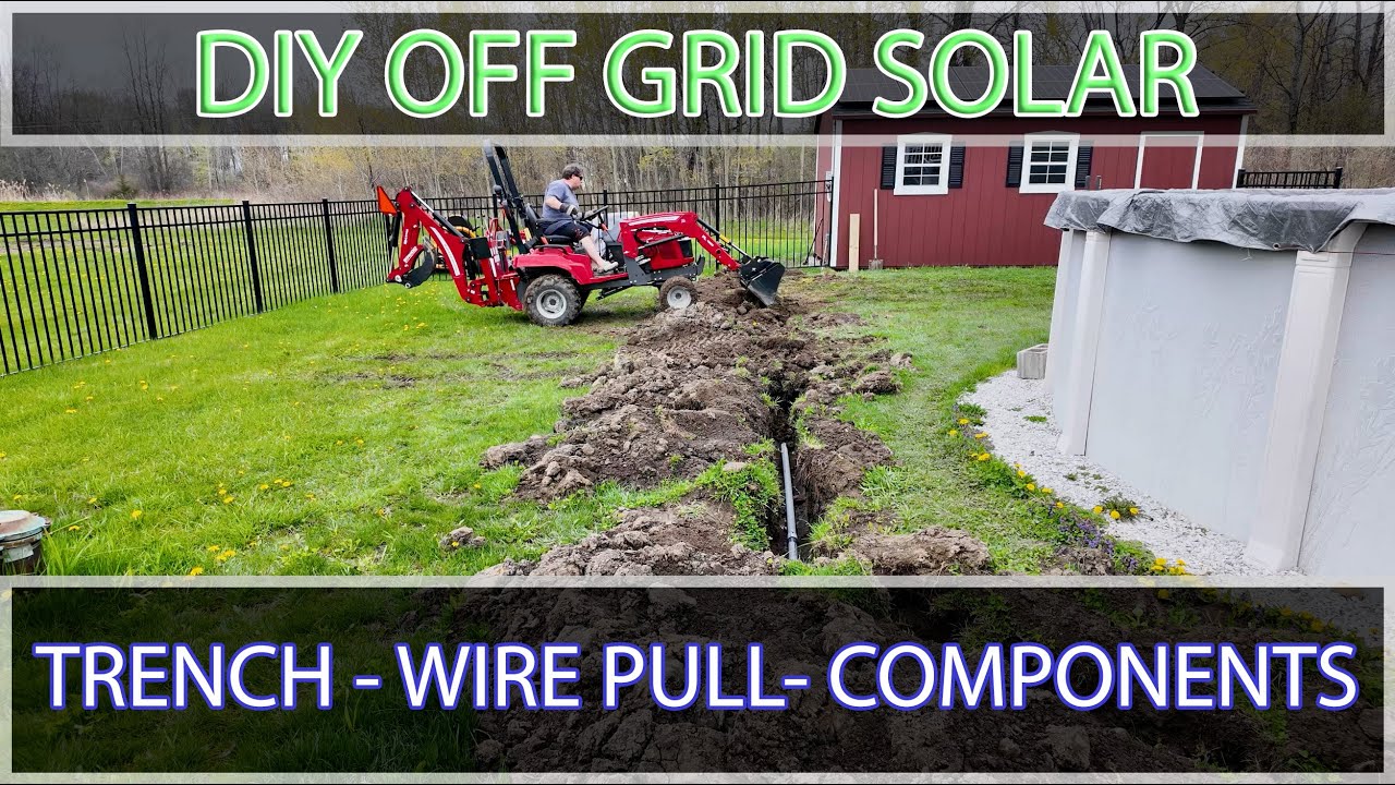 Off Grid Shed Upgrade Project back on Track!  New Trench, Wire Pull, and Components Added!