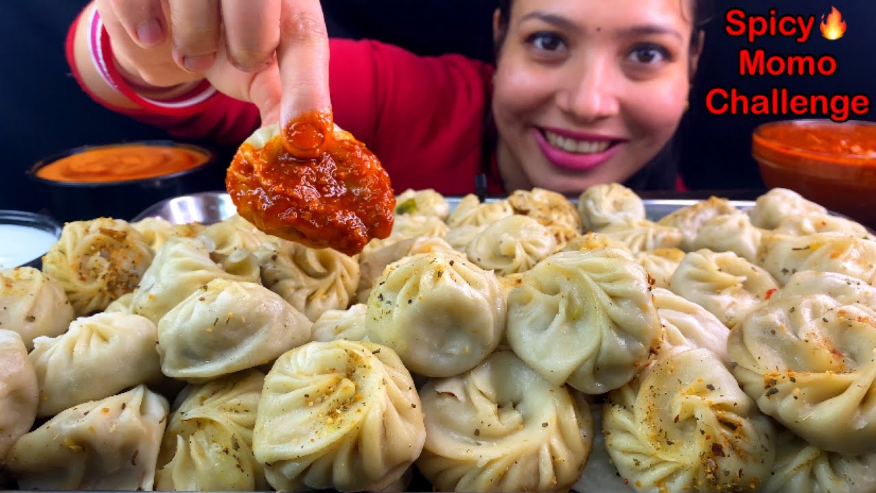 Eating Spicy🔥 Momo Challenge | 80+ Momo Eating Mukbang | Indian Street Food Eating Show | Food Show