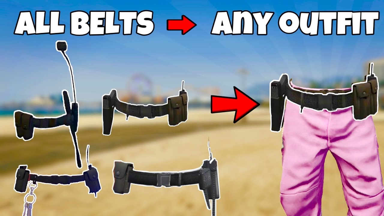 How To Get EVERY BELT on Any Outfit  In GTA 5 Online 1.61! NO TRANSFER, GET Cop belt & MORE