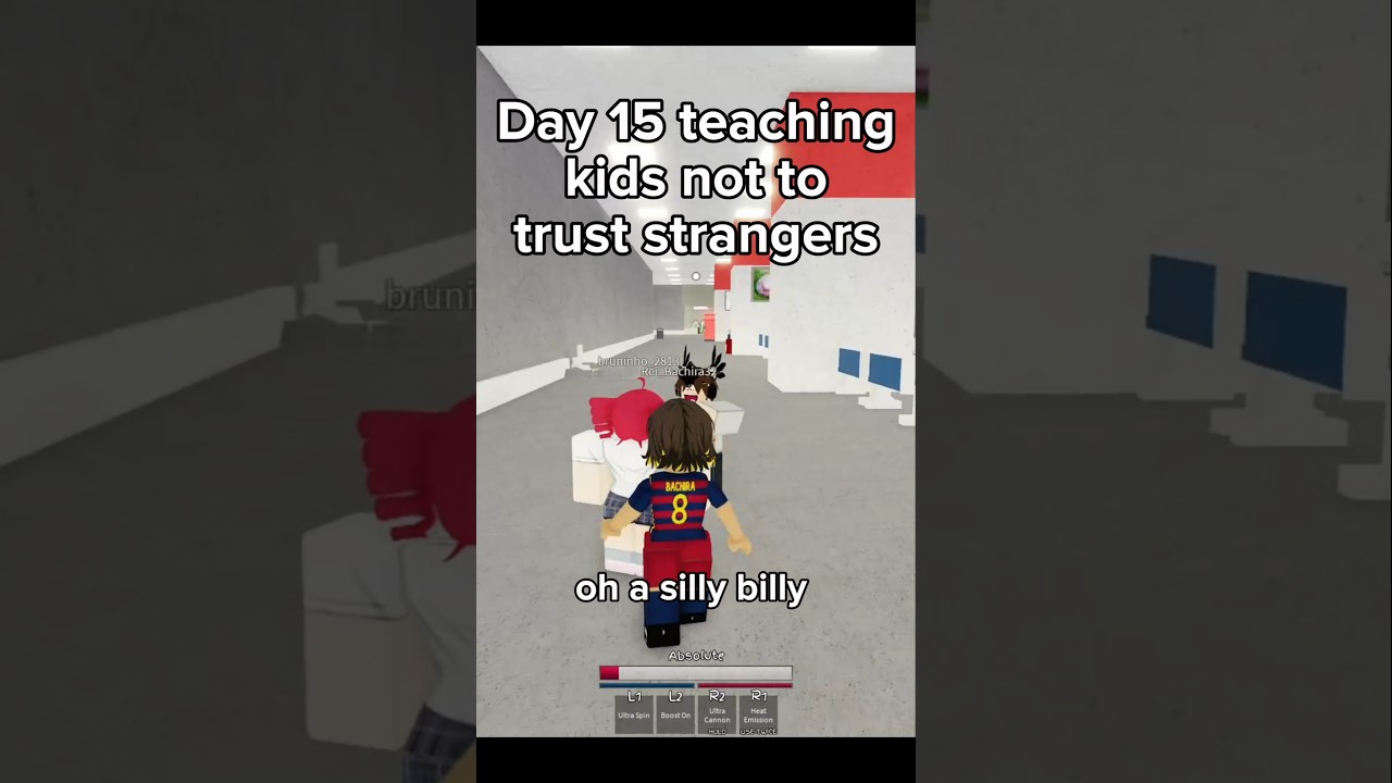 day 15 teaching kids not to trust strangers #jujutsushenanigans #roblox #jjs #mechamaru #clips