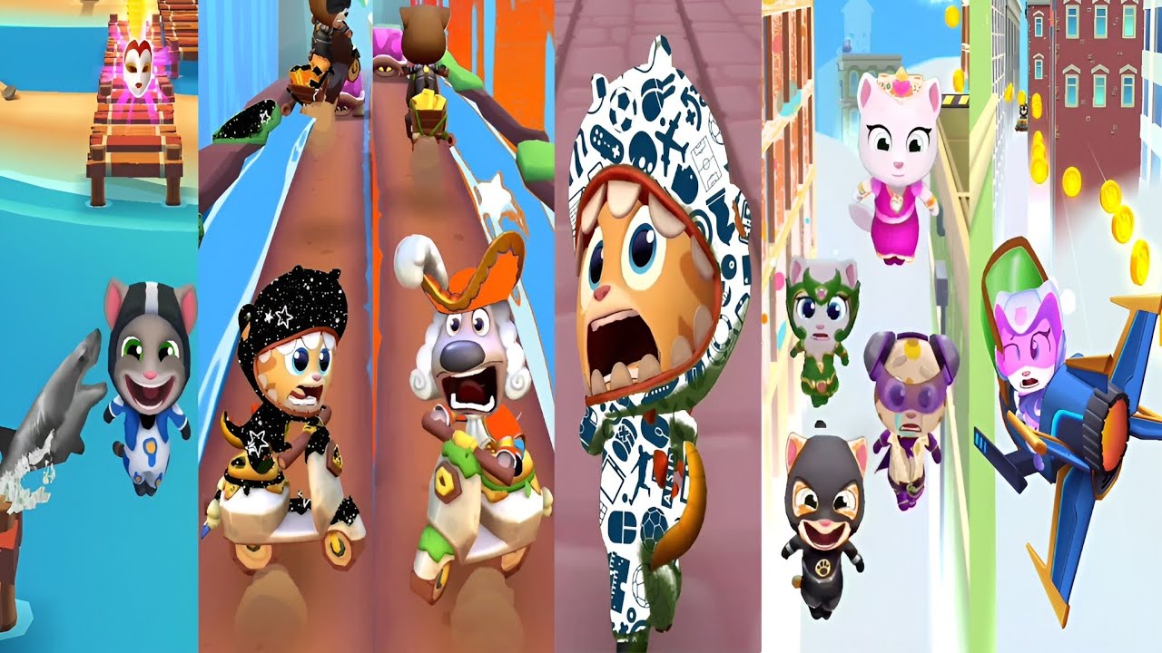 100 Funny Fails Talking Tom Gold Run VS Tom Hero Dash VS Tom Gold Run 2
