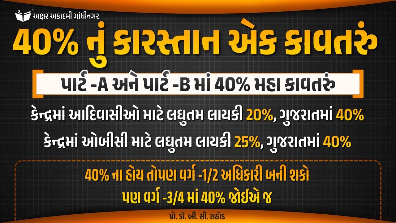 40% નું કારસ્તાન એક કાવતરું | Akshar Academy, Gandhinagar