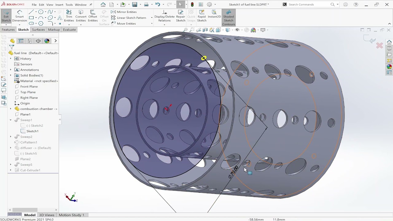 How to design a Jet Engine in SOLIDWORKS | Tamil | Part - 4