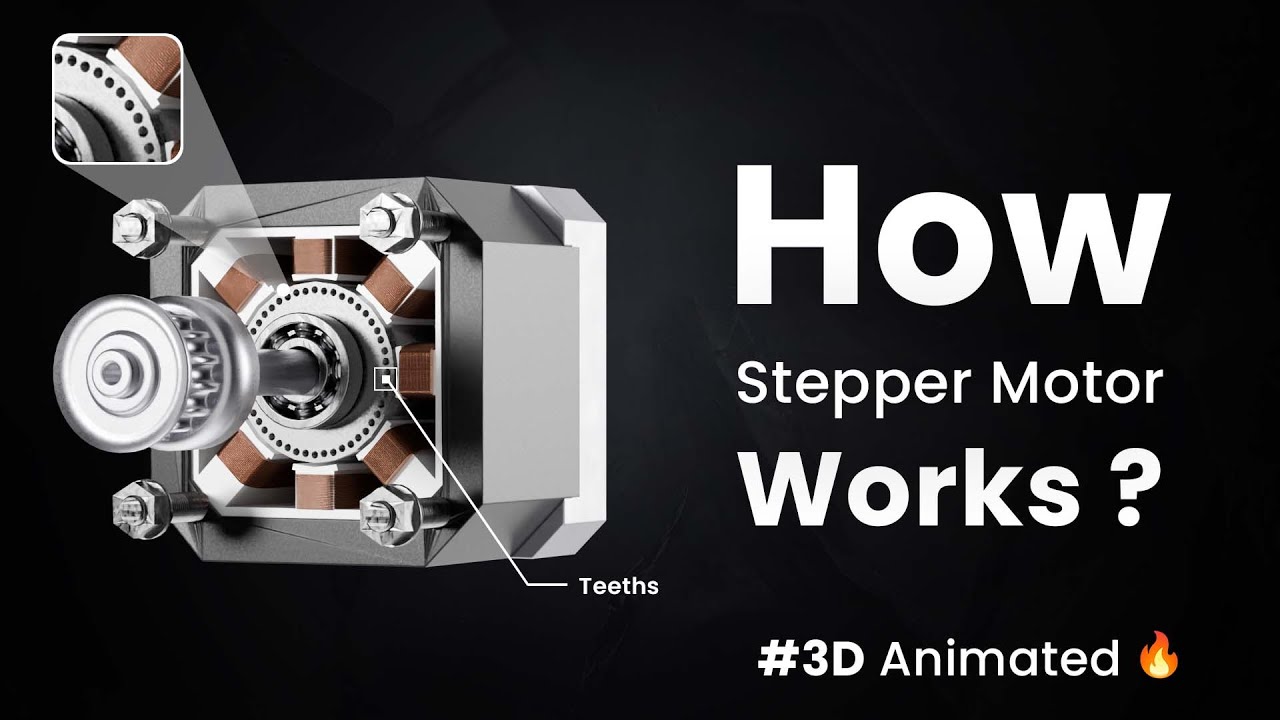 How NEMA Stepper Motor works ? | 3D Animated 🔥