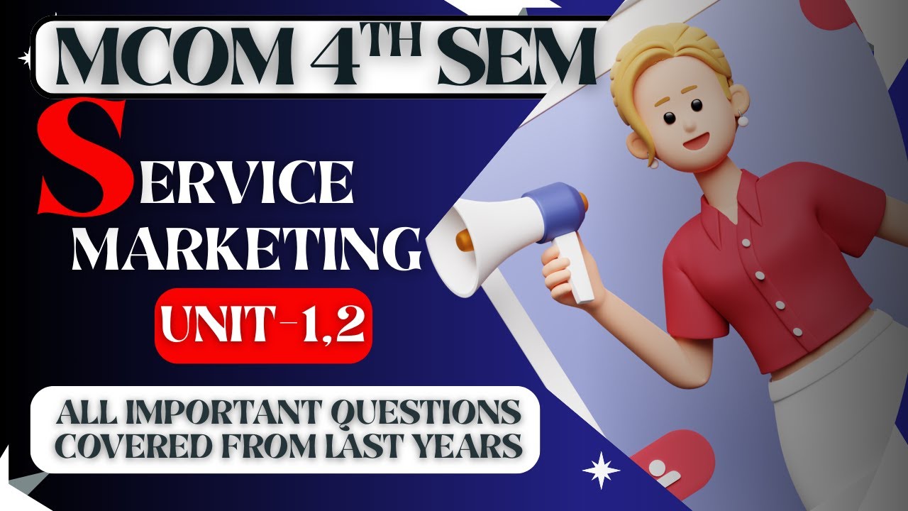 Service Marketing All Important Questions Covered #mcom #importantquestions #servicemarketing #hindi