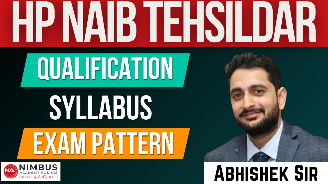 HP Naib Tehsildar 2024 | Syllabus, Exam Pattern | Himachal Pradesh #hpnaibtehsildar