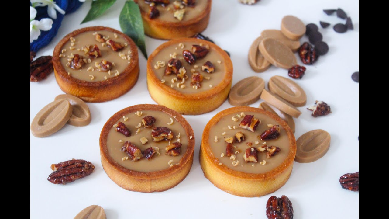 Tartelettes chocolat, dulcey et noix de pécan caramélises