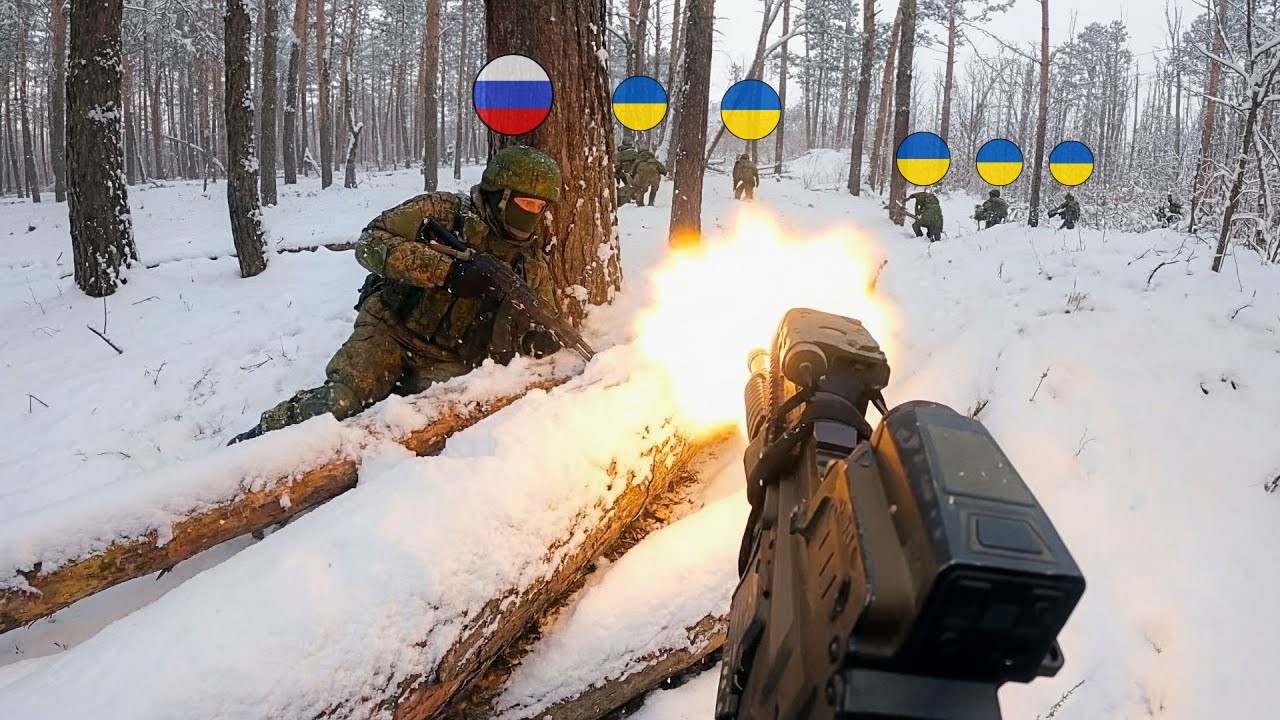 «Выхода нет Сдавайтесь» Российские гвардейцы штурмуют украинские бункеры в зимнем наступлении