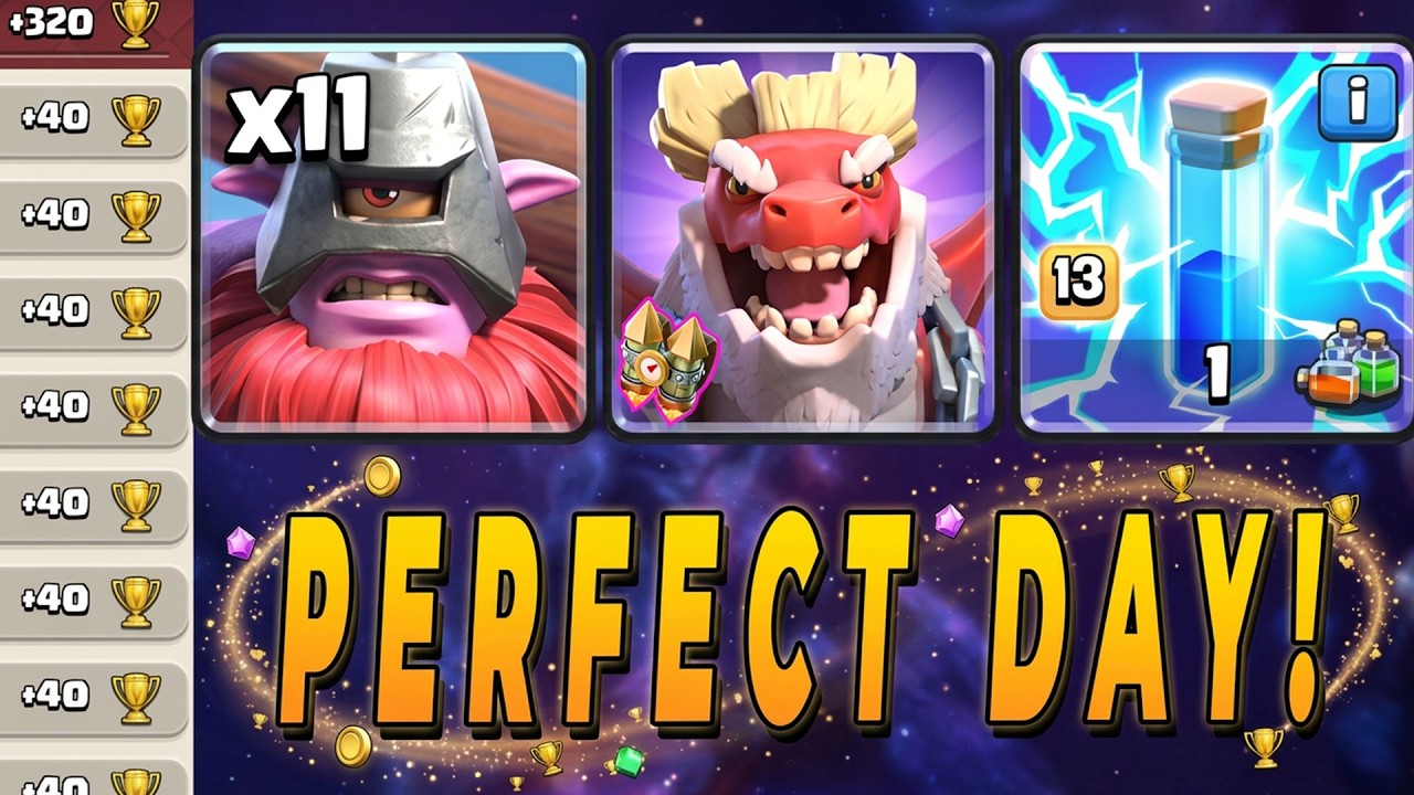 320* Perfect Day in Legend1 | ZapQuake + Rocket Backpack + Throwers | Clash of Clans