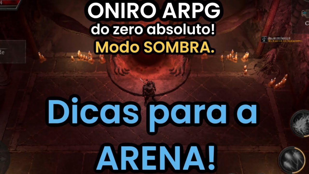 ONIRO ARPG Série do zero absoluto modo SOMBRA, DICAS para a ARENA!