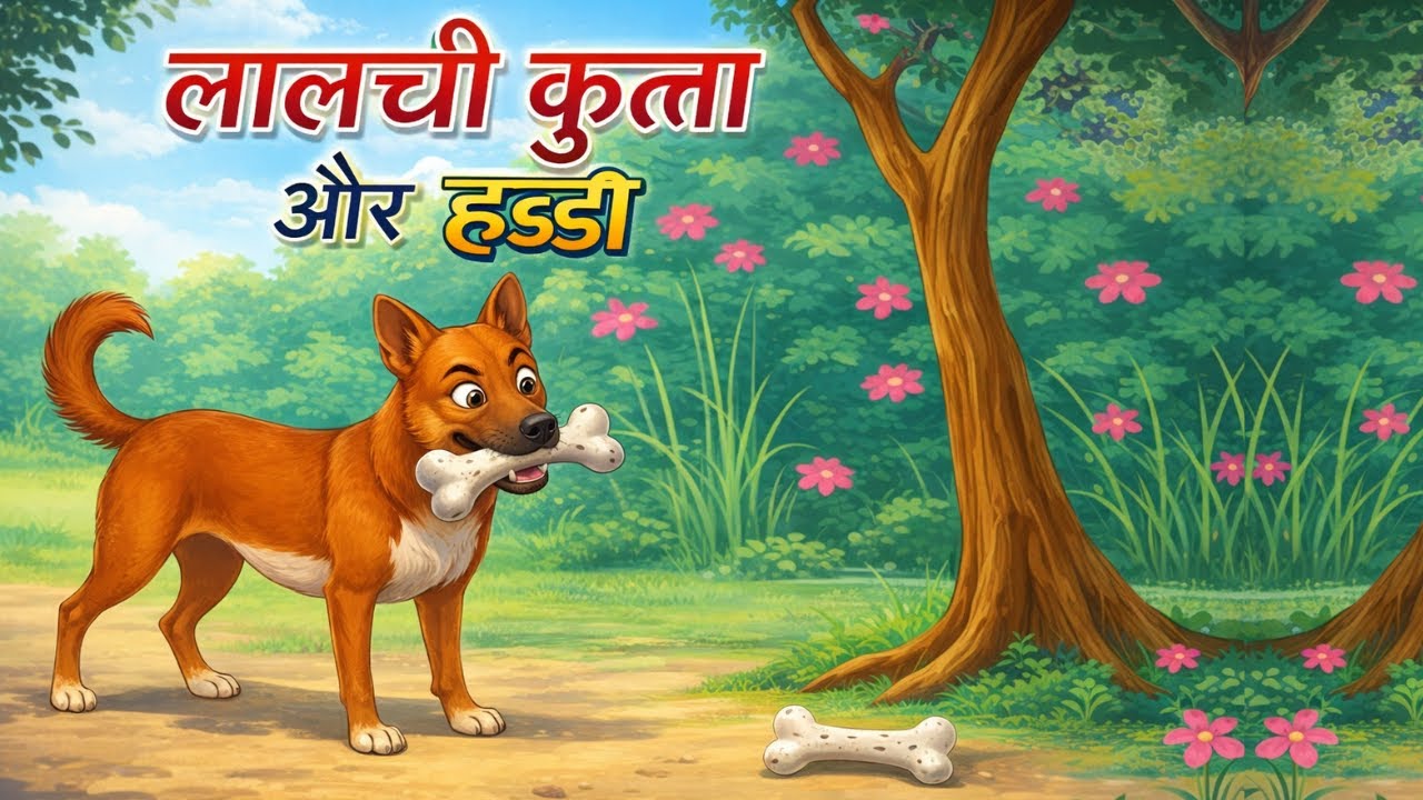 लालची कुत्ता और हड्डी | Lalchi Kutta | Greedy Dog | Panchatantra Story in Hindi | Kids Moral Story
