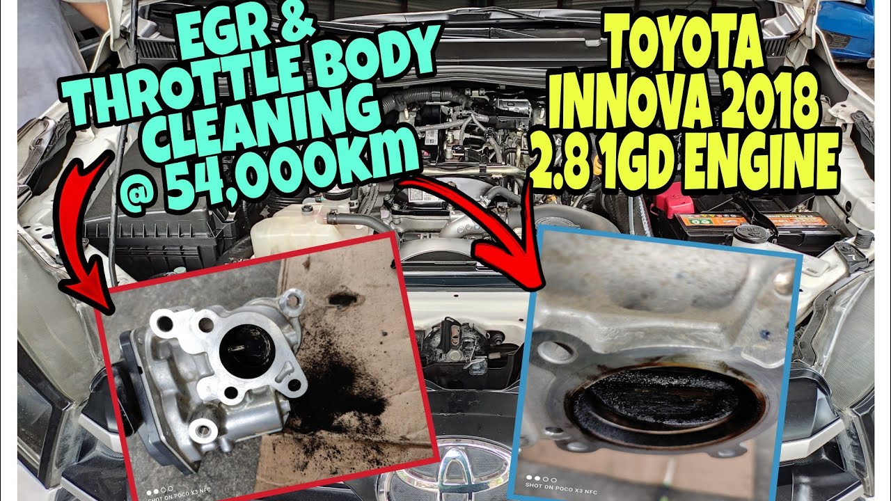 EGR AND THROTTLE BODY CLEANING/ TOYOTA INNOVA 2.8 1GD ENGINE @ 54,000km 2018