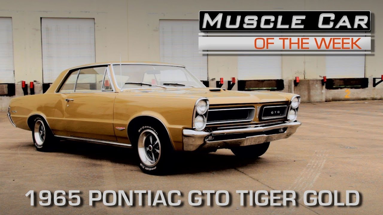 1965 Pontiac GTO Tiger Gold 389 4-ступенчатый маслкар недели, видеоэпизод 214