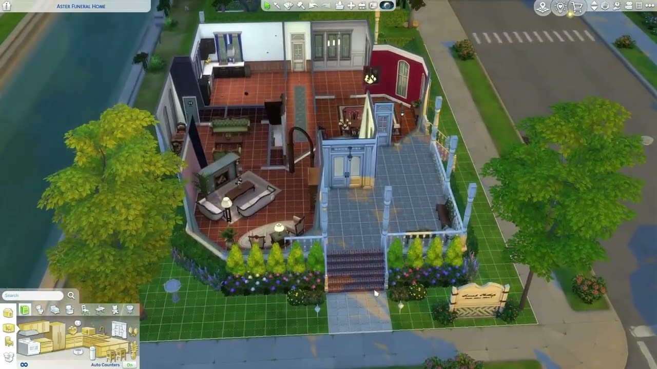Building the Aster Funeral Home | Sims 4 (Mortician’s Assistant / ACPI)