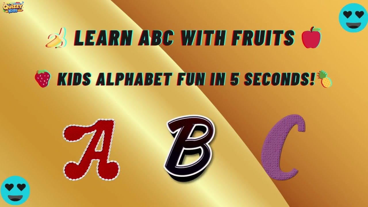 A to Z Alphabet with Fruits 🍍🍎 | ABC Learning for Kids
